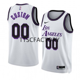Canotte Uomo Los Angeles Lakers Personalizzate Nike 2022-23 City Edition Bianco Swingman